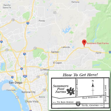 Map to Summers Past Farms